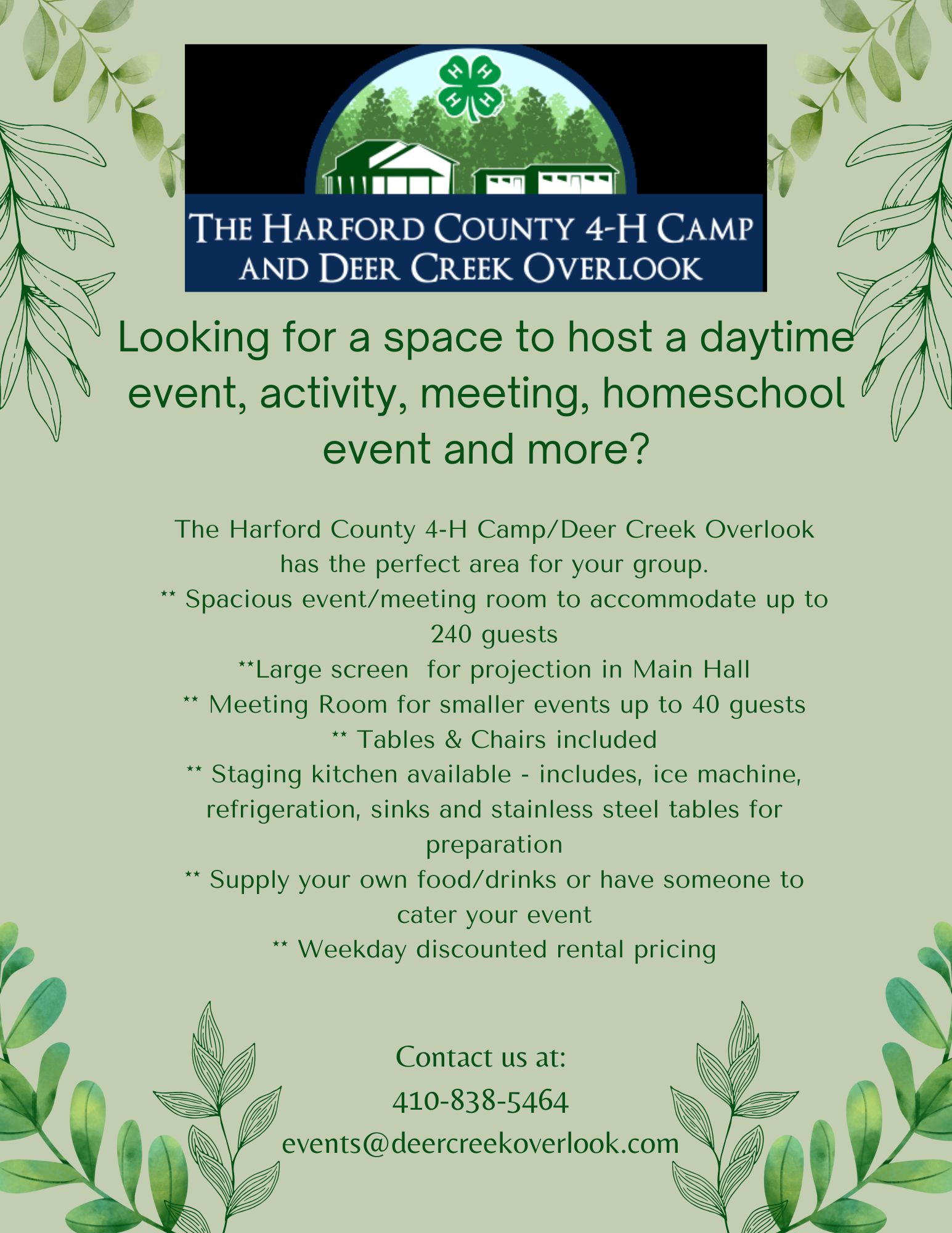 WEEKDAY RENTAL SPACE